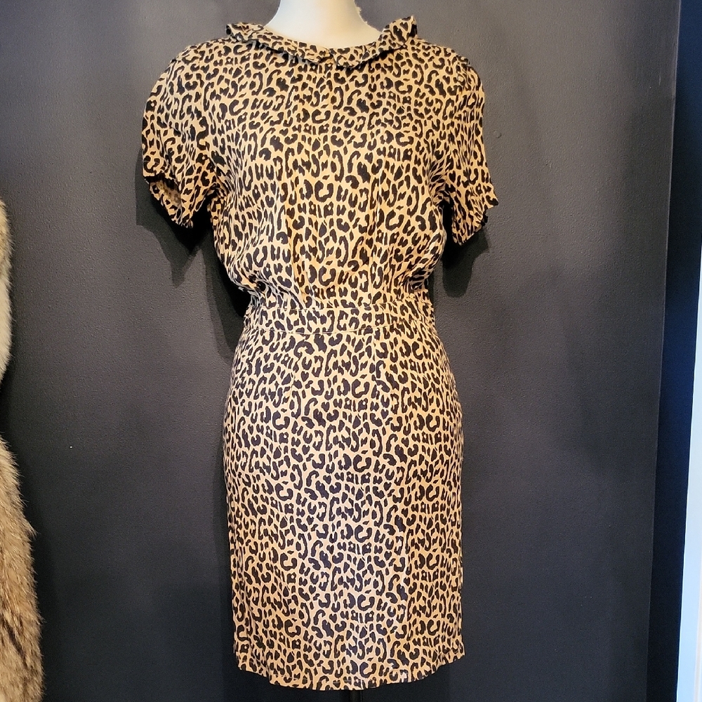 Ganni Animal Print Mini Dress